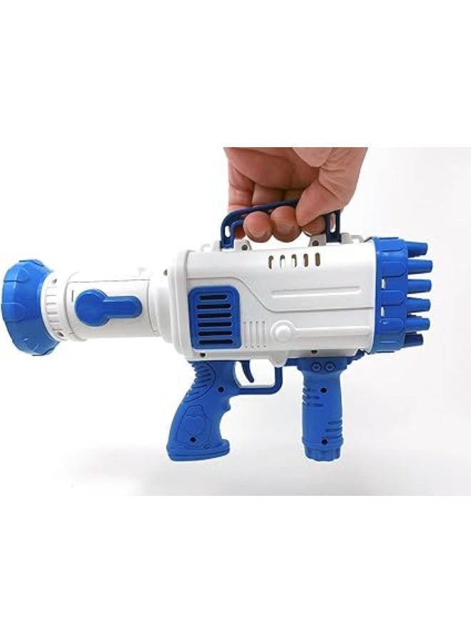 مسدس فقاعات، آلة فقاعات للأطفال، مسدس فقاعات صواريخ بـ32 فتحة للأطفال الصغار، منفاخ فقاعات مع أضواء ملونة، هدية لحفلات أعياد الميلاد، لعبة قاذف الفقاعات الصيفي والأنشطة الخارجية للأطفال - Image 5